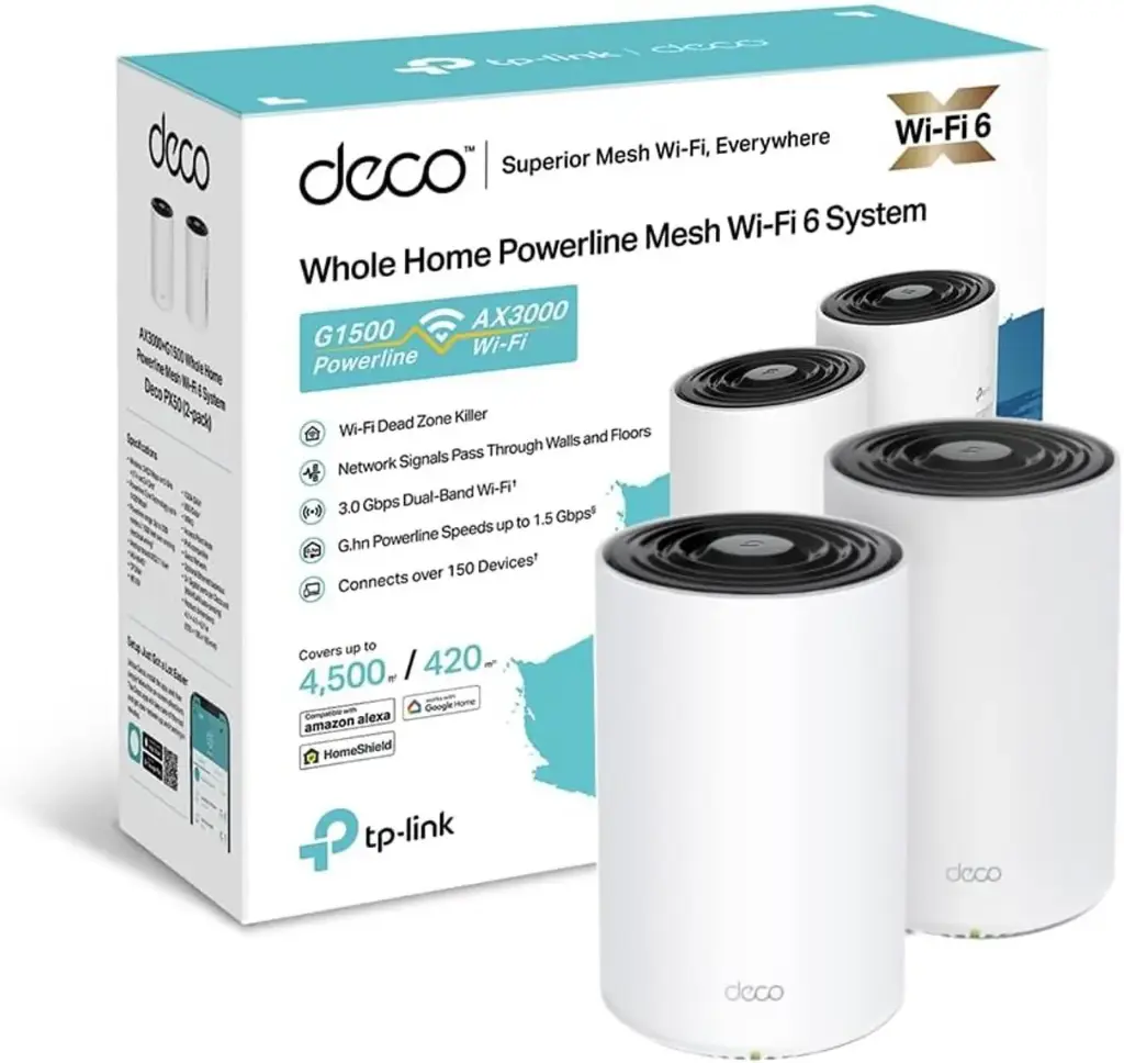 TP-LINK AX3000 + G1500 Power Line Mesh System (2 Pack) 