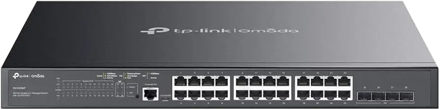 TP-LINK Switch JetStream 28-Port Gigabit L2+Managed Switch with 24-Port PoE+ (384w)