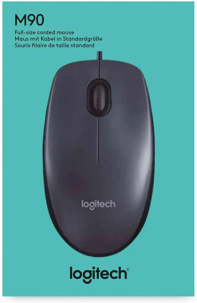  Logitech Wired Mouse M90 