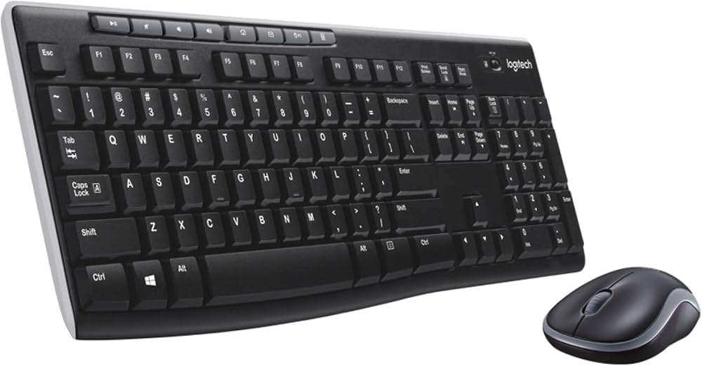 LOGITECH Wireless Combo Keyboard & Mouse, Multimedia Keys 