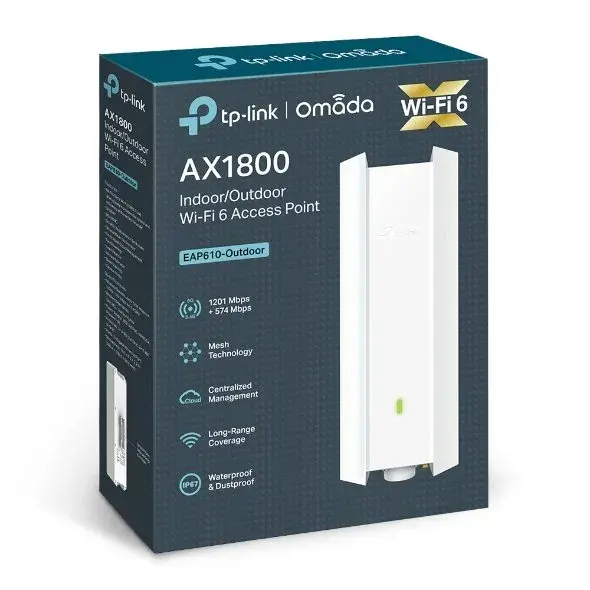 TP-LINK Wireless Access Point AX1800 Indoor/Outdoor WiFi 6 Gigabit Access Point, weatherproof 