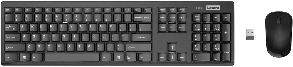 Lenovo 100 Wireless Combo Keyboard and Mouse Arabic 