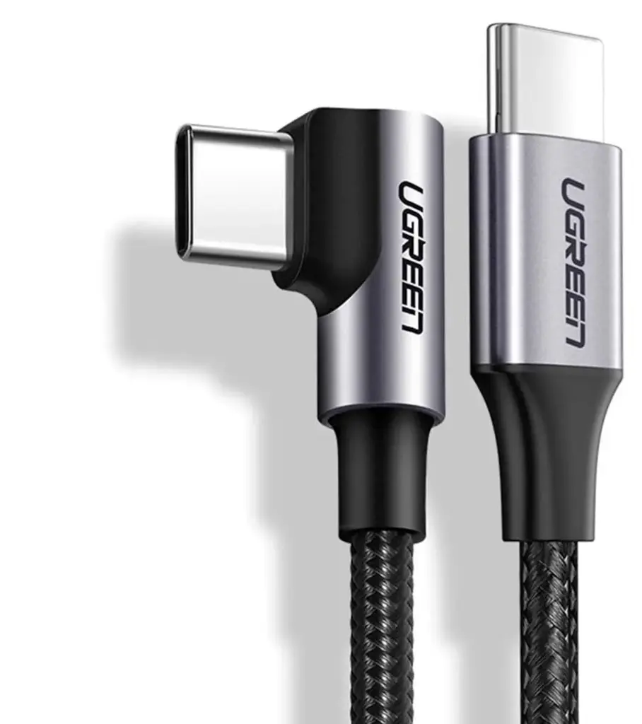  UGREEN USB-C to Angled USB-C PD60W Braided Cable, Fast Charge
