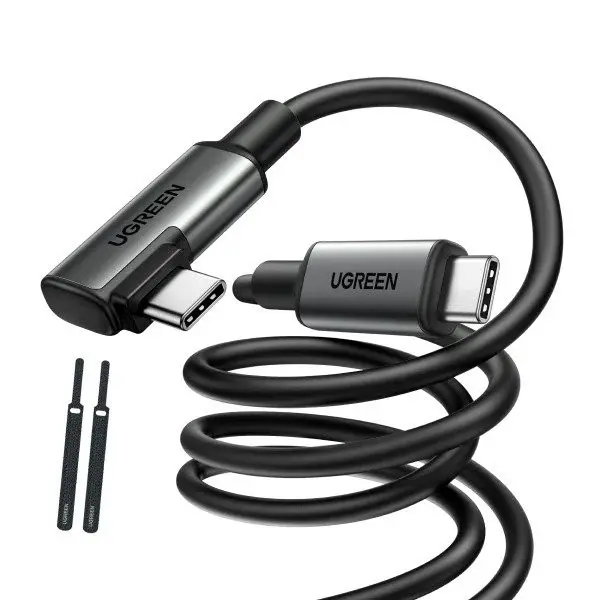  UGREEN Angled USB-C to USB-C VR Link Cable, Compatible with  Oculus Quest 2, Pico 4 and PC/Steam VR