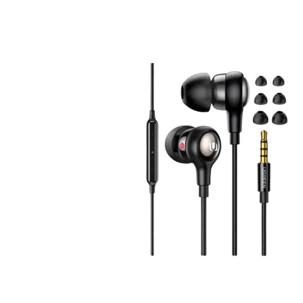 UGREEN 3.5mm Earbuds, Wired Earphones with Microphone and Volume Control, Noise  Isolation, Powerful Bass