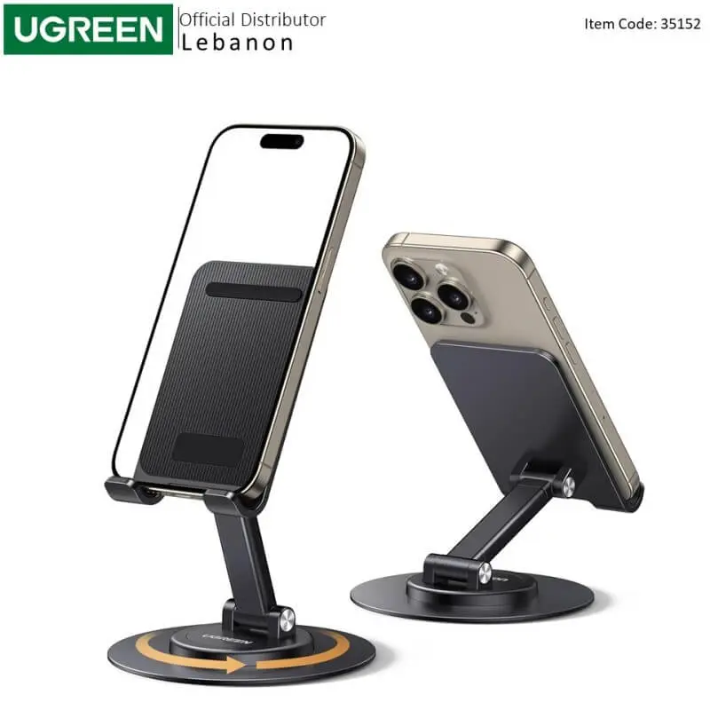 UGREEN Desktop Stand for Phone and Tablet with 360-Degree  Rotating Base