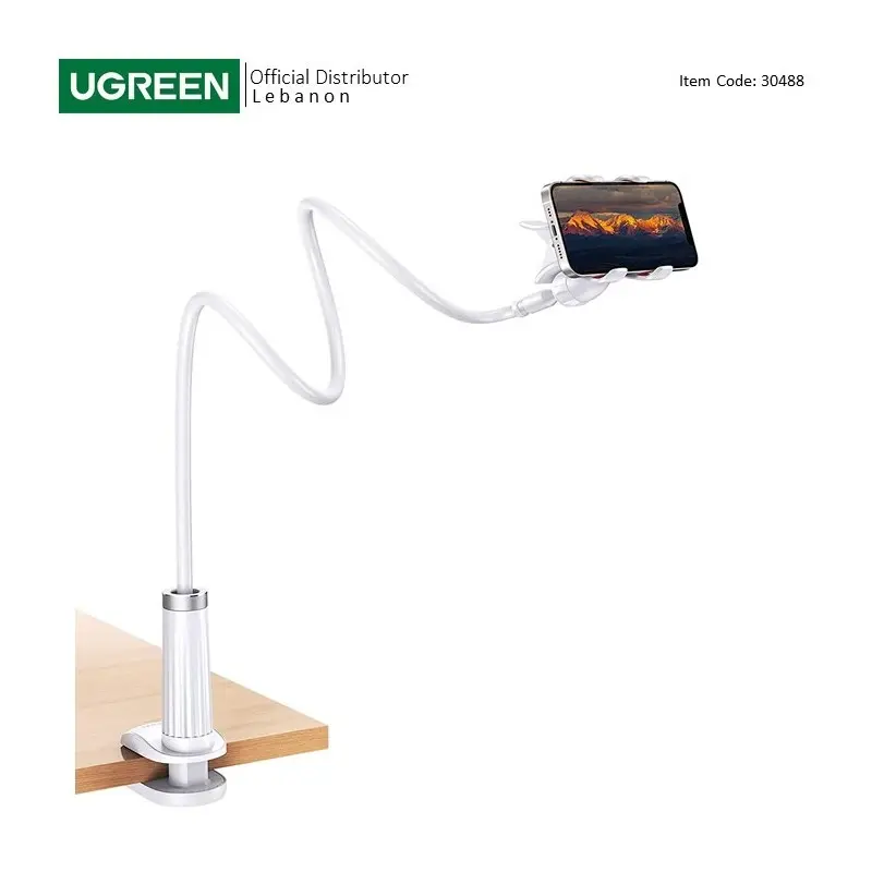 UGREEN Phone Holder Support Phone and Tablet Up to 7.2 Inch, with  90CM Flexible Long Arm, Stable Design