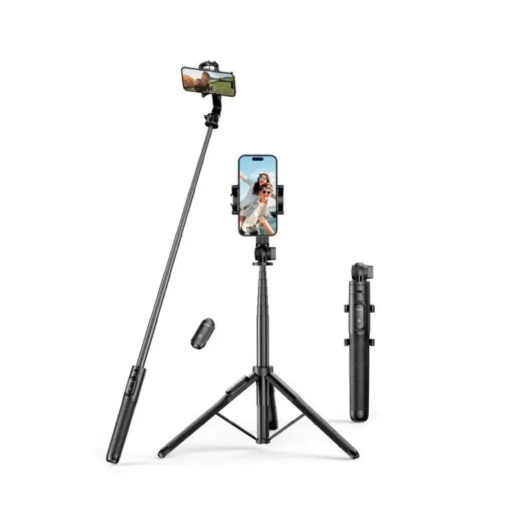 UGREEN Dual Function Selfie Stick & Tripod with Bluetooth Remote, Adjustable Height form  30.5cm to 157cm