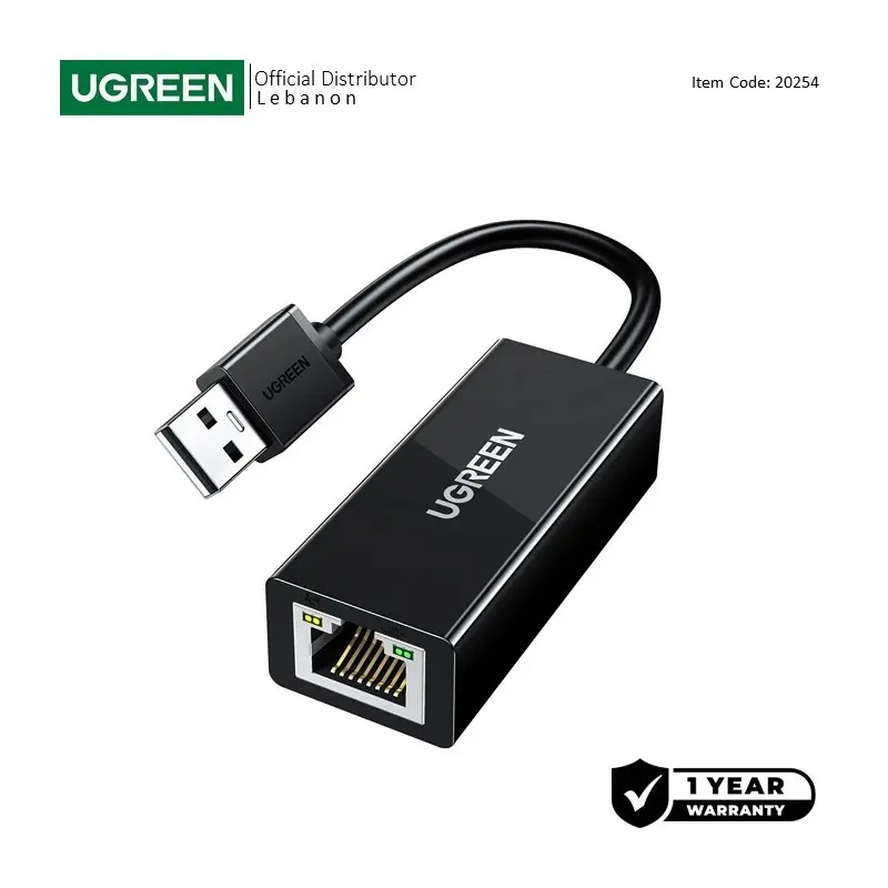  UGREEN USB-A to Ethernet Adapter - RJ45 LAN 10/100 Mbps