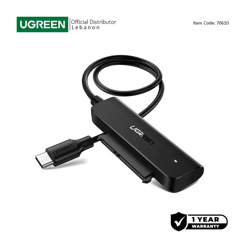 UGREEN USB-C 3.1 to SATA Adapter Cable for 2.5“ HDD and SSD