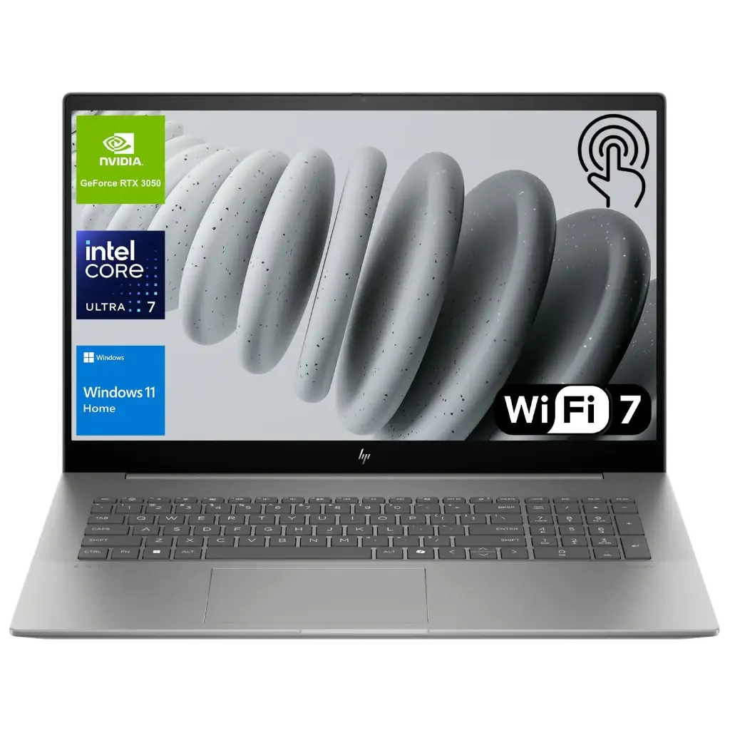 hp ENVY 17T-CW100, Intel Core Ultra 7-155U, 512GB SSD, 16GB DDR5, 17.3 Inch, 3840x2160, Nvidia GeForce RTX 3050 4GB, W11H, Silver, 1 Year Warranty 
