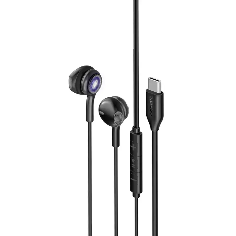 LumiBuds-C LumiSound™ Transparent Stereo USB-C Wired RGB Earphones 