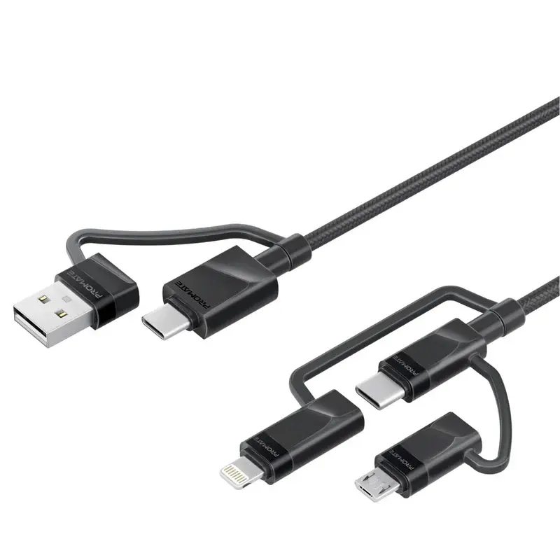 PentaPower 6-in-1 Hybrid Multi-Connector cable for Charging & Data Transfer