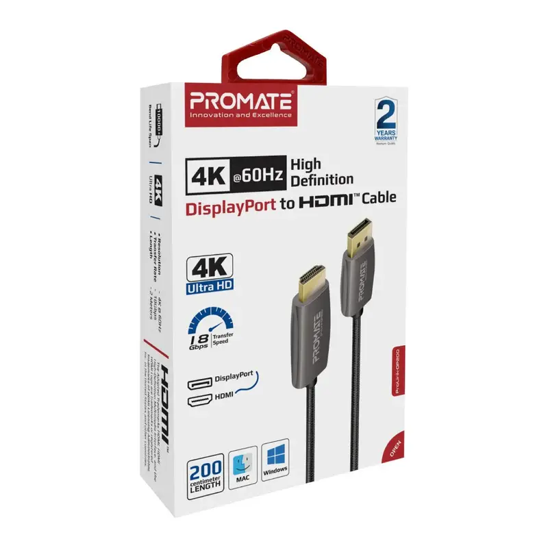 ProLink-DP200 4K@60Hz High-Definition DisplayPort to HDMI® Cable