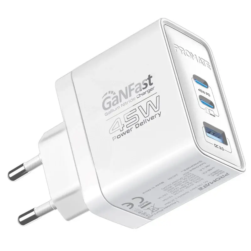 PowerPort-45 45W Power Delivery GaNFast™ Charger with Quick Charge 3.0