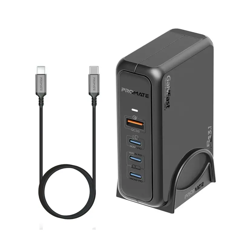 GaNPort-140W 140W Super-Speed GaNFast™ Charging Station with Power Delivery 3.1 & Quick Charge 3.0