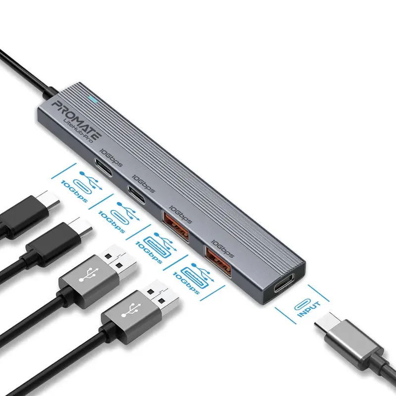 LiteHub-Pro Multi-Port 10Gbps USB-C Data Hub