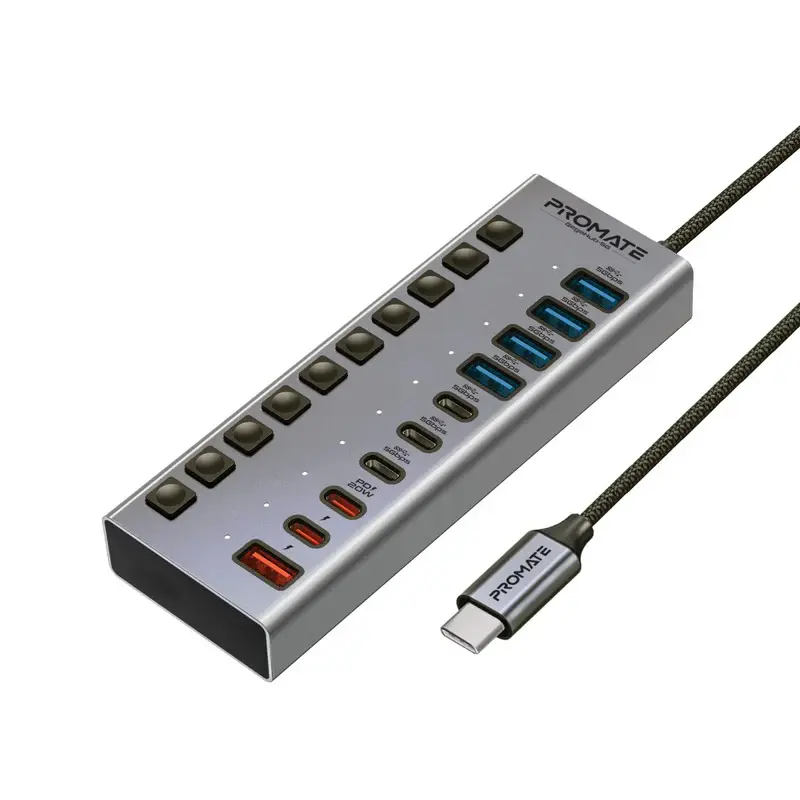 GegaHub-5G 10-in-1 High Speed Multi-Port 5Gbps Data & Charging Hub