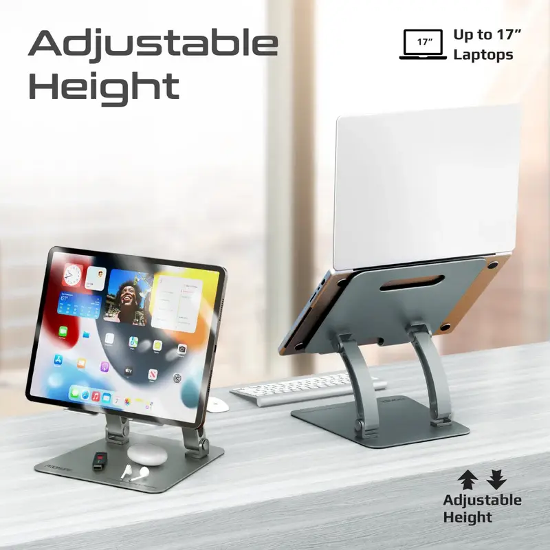 DeskMate-7 Ergonomic Multi-Level Aluminum Laptop Stand