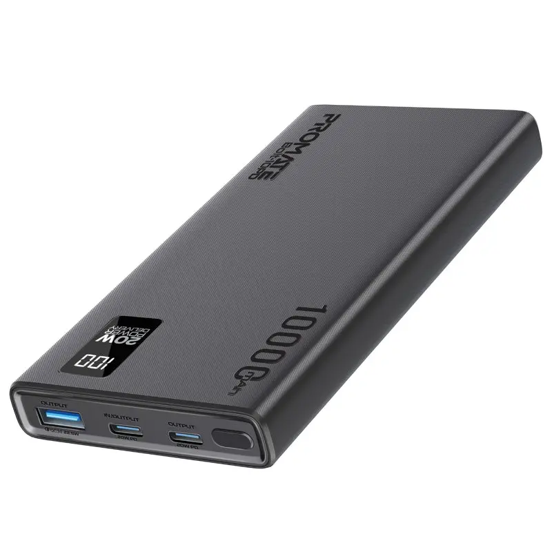 Bolt-10PD Compact Smart Charging Power Bank with 20W PD Dual USB-C and 22.5W USB-A Ports
