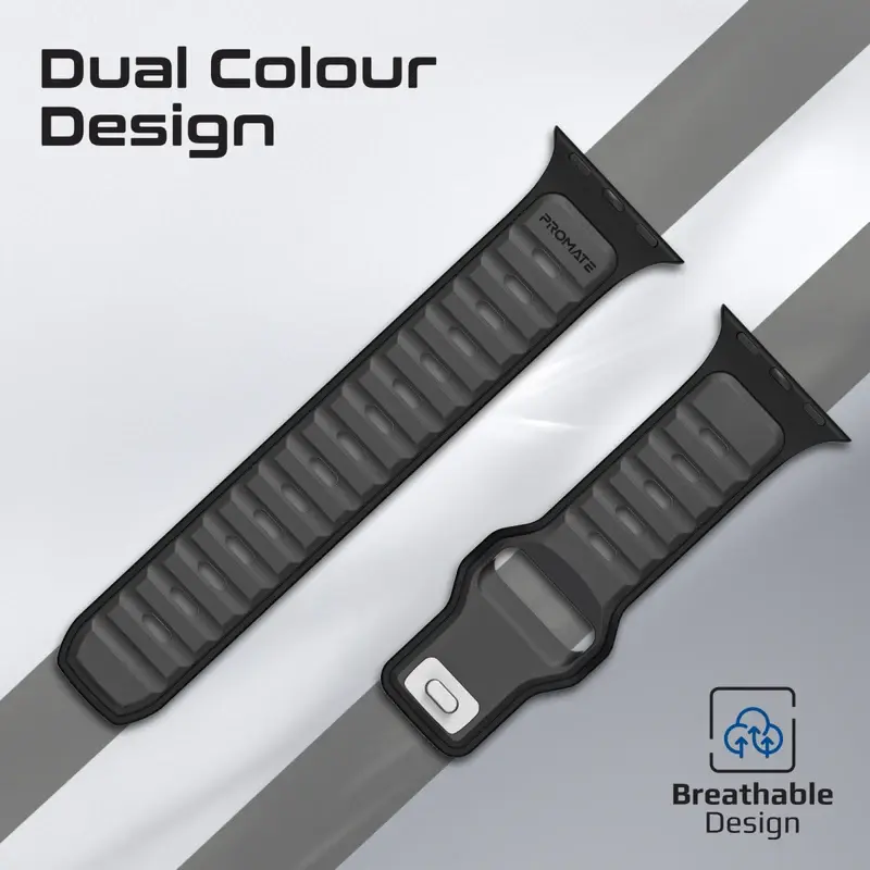 SiliBand-DC Durable Two-Toned Silicone Sporty Watch Band