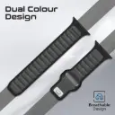 SiliBand-DC Durable Two-Toned Silicone Sporty Watch Band
