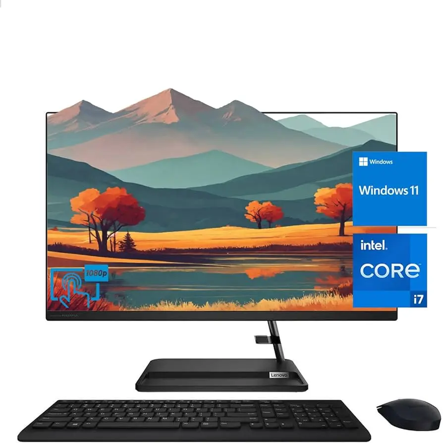 Lenovo All in One, Intel Core i7-13620H, 1TB SSD, 16GB DDR5, 27 Inch Touch, 1920x1080, Intel UHD Graphics, Luna Grey, W11P