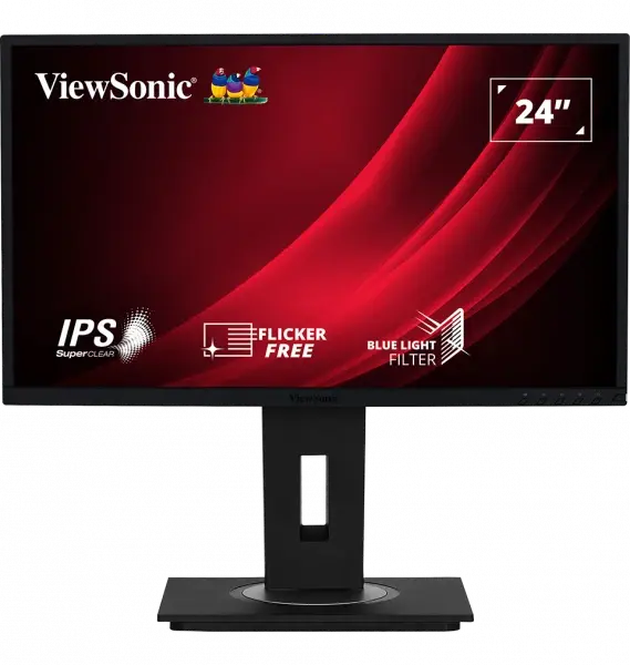 ViewSonic Monitor | Advanced ergonomics | Built-in Speakers | Flicker-Free technology 