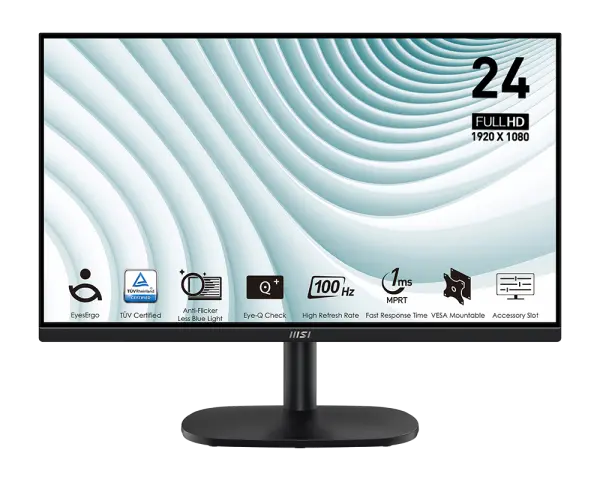 MSI monitor PRO MP245V | IPS| HDR Ready | TUV Certified Eyesight Protection 