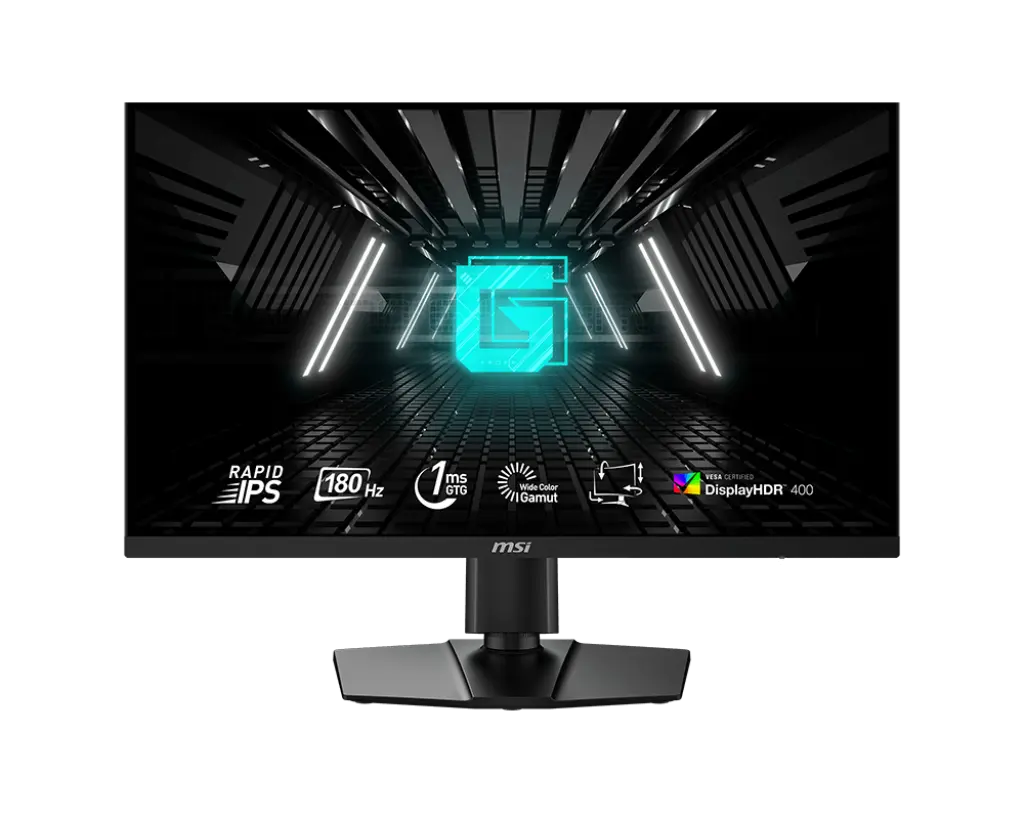 MSI Gaming Monitor 27’’ Flat |1ms Response Time GTG|Resolution: 2560x1440| Black|180 Hz | Contrast Ratio:1000:1| Ports: 2 HDMI, 1 Display Port, 1 Headphone Jack, 1 USB Ports | Height Adjustable Stand