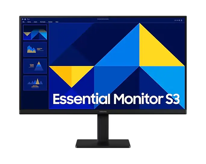 Samsung Essential Monitor S3 S30GD | 24 inch| 2ms Response Time |Black| Eye Saver Mode and Flicker-Free technology 