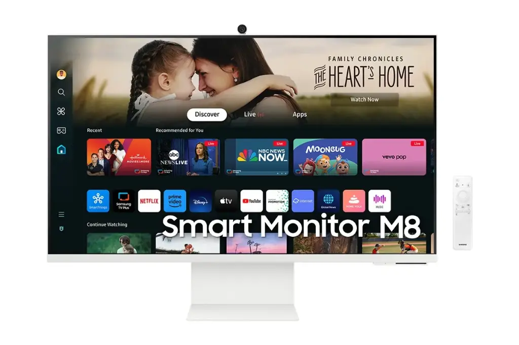 Samsung M80D Smart Monitor | 4K Flat Smart Monitor |32 inch |4ms Response Time| HDR10|FHD Resolution: 3840x2160| White