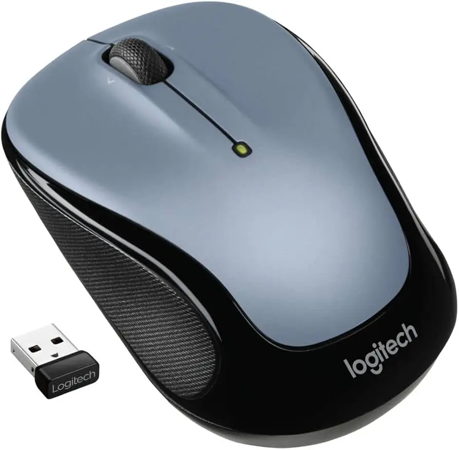 LOGITECH M325s Wireless Mouse, 2.4 GHz USB Receiver, Any Hand, 5 buttons Grey