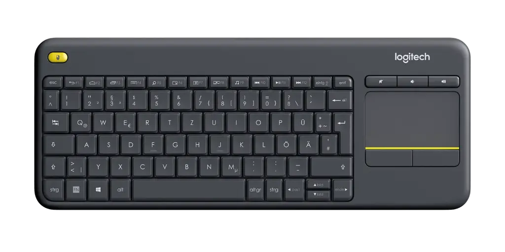 Logitech Keyboard Wireless K400 PLUS TOUCHPAD Black ARA