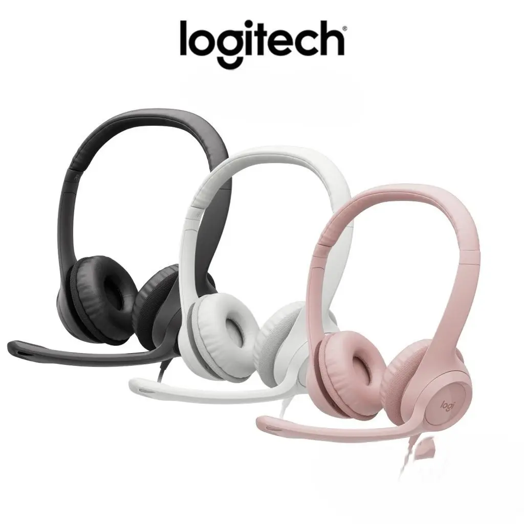 Logitech Headset Wired H390 USB with Noise-Canceling Mic in-line controls 