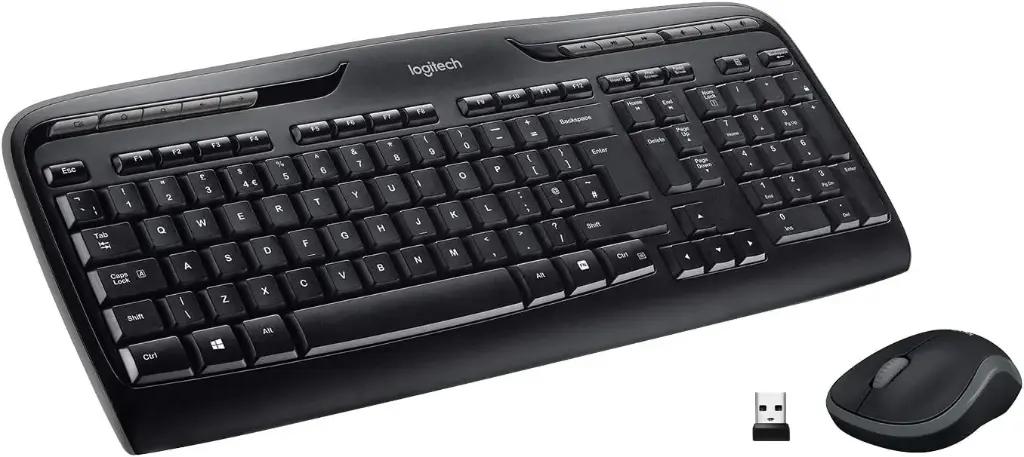 LOGITECH Wireless Combo Keyboard & Mouse, Multimedia Keys 