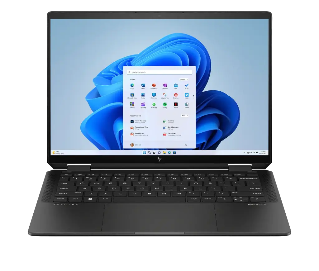 HP SPECTRE 14 EU-0067NR (Nightfall black)	CORE ULTRA 7 155H	16GB DDR5 ONBOARD	NVME 512GB 