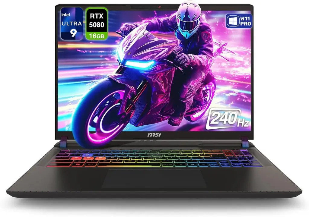 MSI 9S7-15M352-400	Vector 16 HX AI 400, Intel Core Ultra 9 275HX, 1TB SSD, 16GB DDR5, 16.0 Inch, 2560x1600, Nvidia GeForce RTX 5080 16GB, W11P
