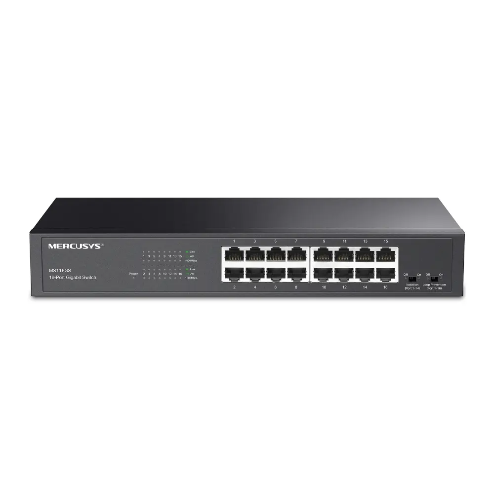 TP-LINK Switch 16 Port Gigabit Desktop/Rackmouont  (Mercusys Powered By TP-Link) 