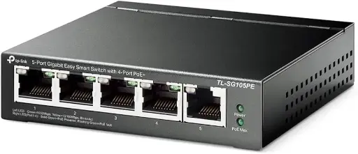 TP-LINK Switch 5 Port Gigabit Easy Smart with 4-Port PoE++ (65W)
