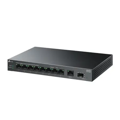 TP-LINK Switch 10 Port Gigabit (9*RJ45 + 1*SFP) with 8-Port PoE+ (61W), Up to 250 m PoE Transmission, Wall Mounting 