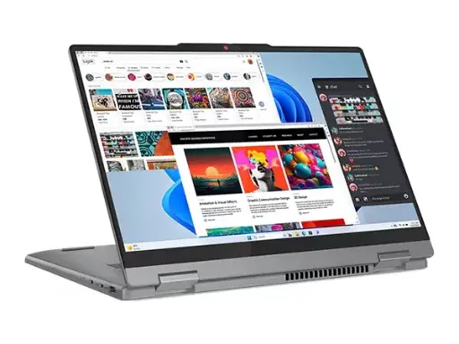 Lenovo IdeaPad 5 2-in-1, Intel Core 7 150U, 512GB SSD, 16GB DDR5, 14.0 Inch Touch, 1920x1200, Integrated Intel Graphics, W11H, 83DT000FUS 