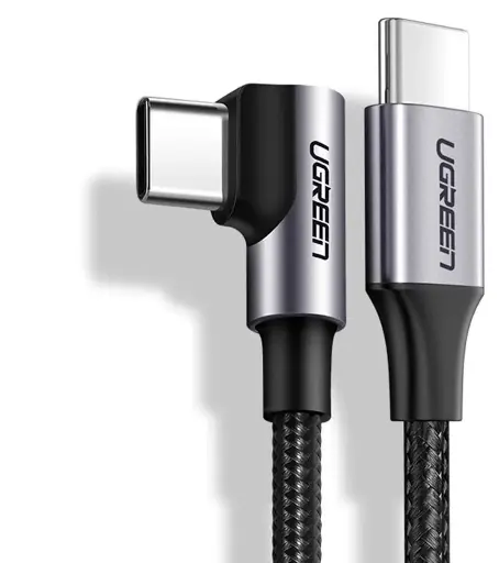  UGREEN USB-C to Angled USB-C PD60W Braided Cable, Fast Charge