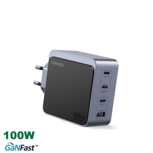  UGREEN NEXODE 100W GaN Tech Chip, 4 Ports Charger for Phones, Tablets,  Ipads, Laptops & MacBooks 