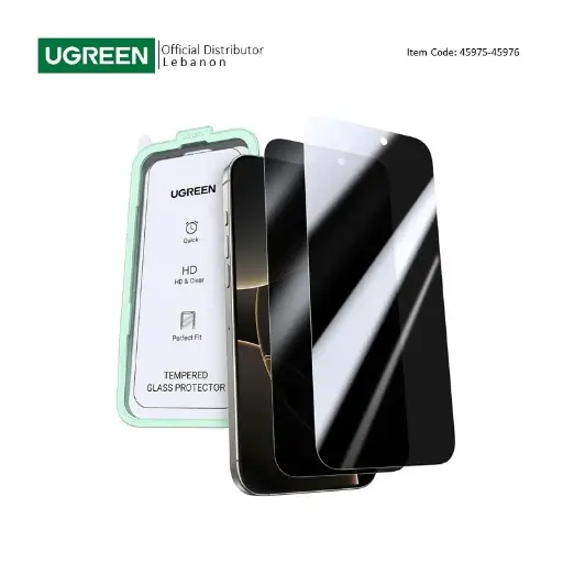 UGREEN Full Coverage Privacy HD Screen Tempered Protective  Film For iPhone 16