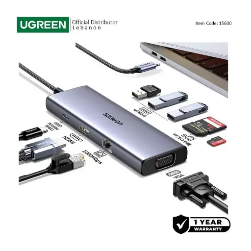 UGREEN 9-in-1 USB-C HUB Docking Station + Power Delivery Port