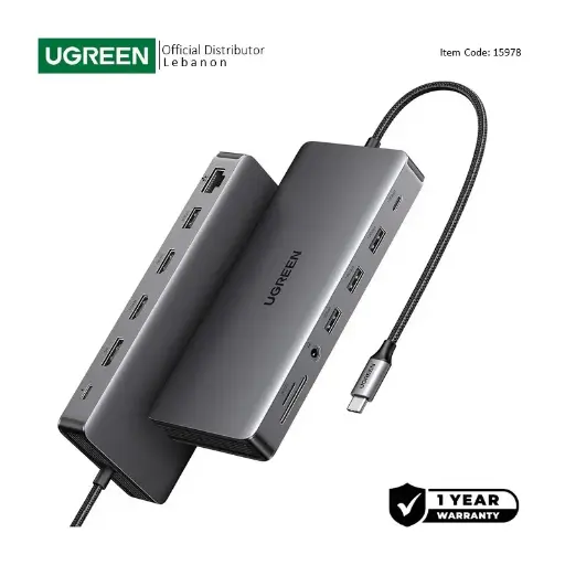  UGREEN REVODOK Pro 313 Triple Display 13-IN-1 USB-C HUB Docking  Station Adapter Support Duplicate and Extended Mode