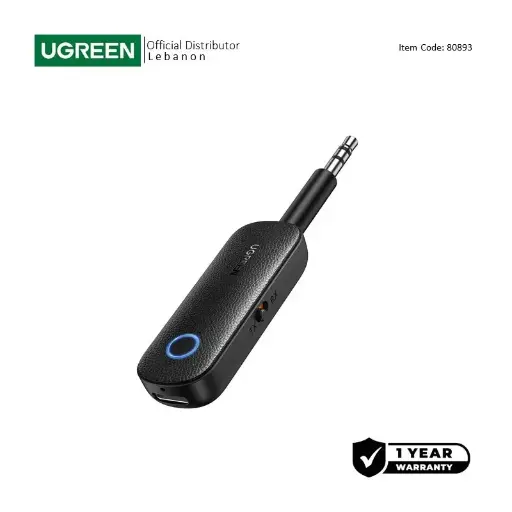 UGREEN 2 in 1 Bluetooth 5.0 Dual Mode Transmitter and Receiver, Dual Pairing, Built-in  Battery