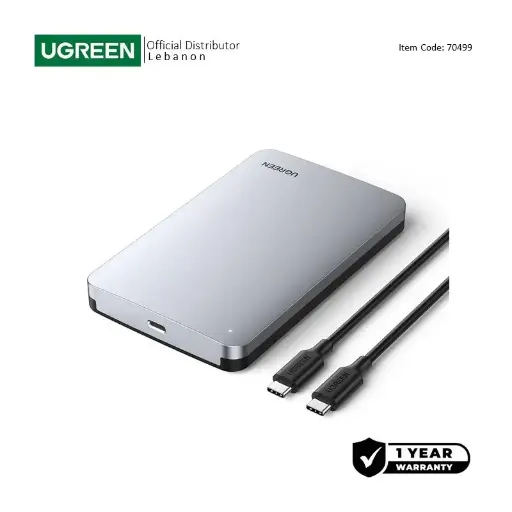 UGREEN USB-C 3.1 6Gbps High-Speed Enclosure for 2.5 inch HDD/SSD