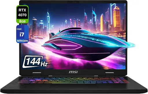 MSI Crosshair Gaming Laptop, Intel i7-14650HX, 16 GB DDR5 RAM, 1 TB  SSD, 16" , Nvidia G-Force RTX 4070, W11 Home